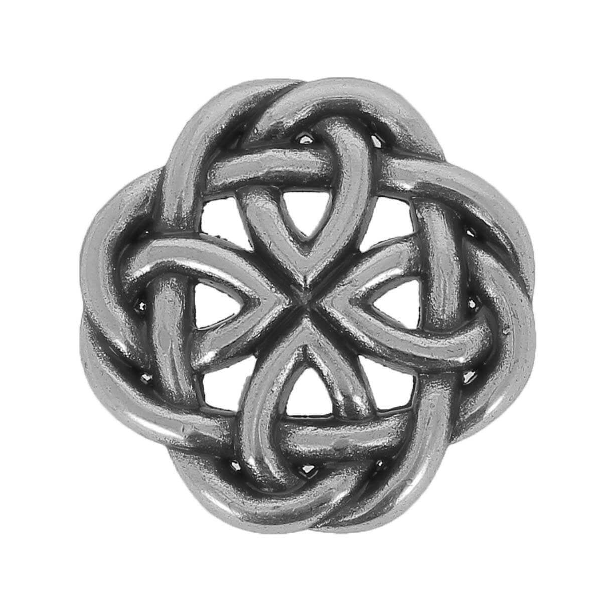 Concho à visser CELTIQUE rond - 30mm - Argent vieilli
