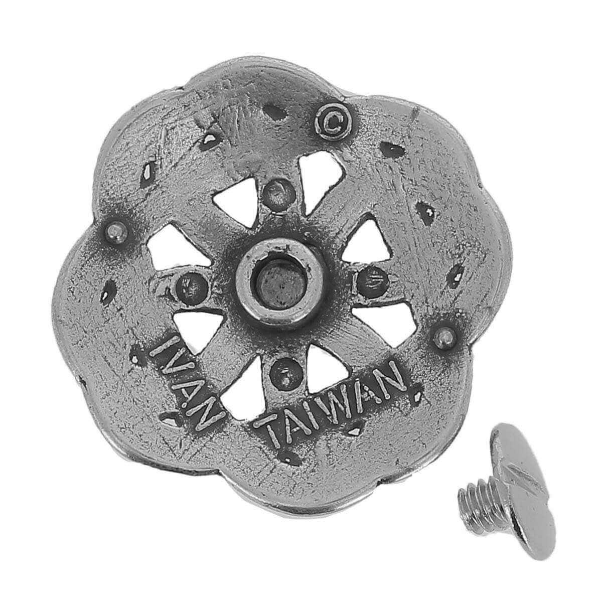 Concho à visser CELTIQUE rond - 30mm - Argent vieilli - Image 2