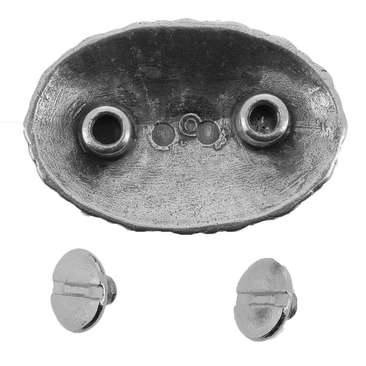 Concho à visser CLOVIS - 38x25mm - Argent vieilli - Image 2