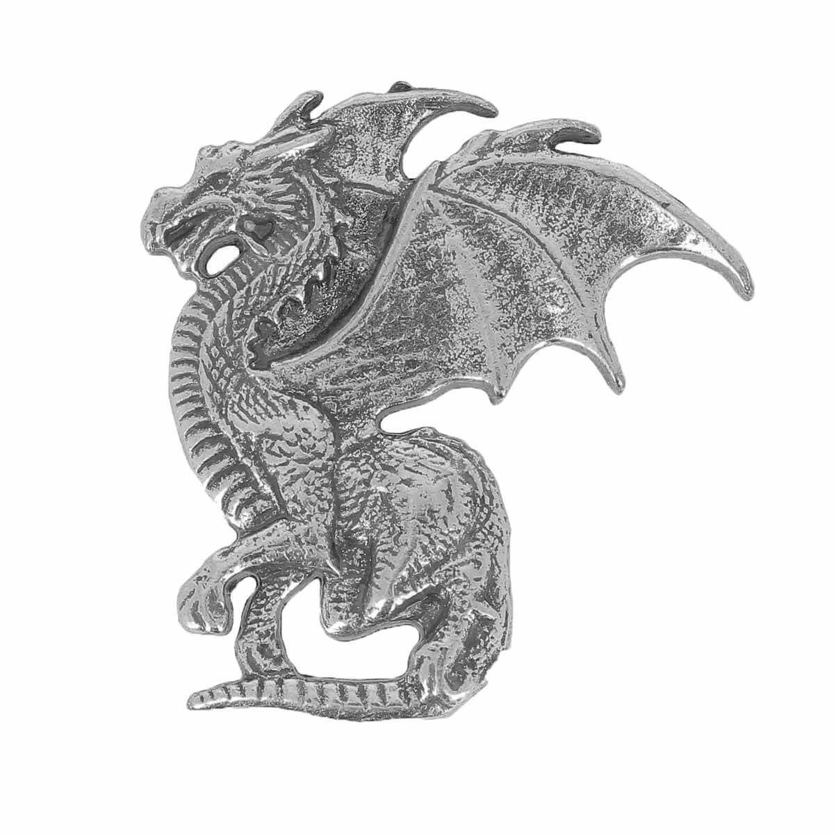 Concho à visser DRAGON GAUCHE - 25x27mm - Argent vieilli