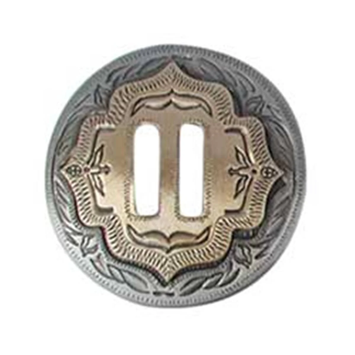 Concho à lacer WESTERN - ARGENT VIEILLI ET DORÉ