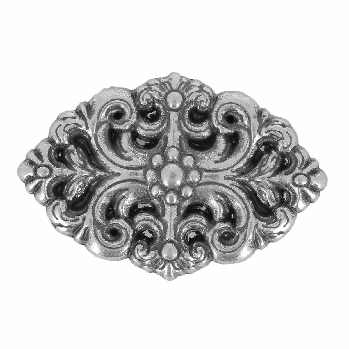 Concho à visser ROME - 36x25 mm - Argent vieilli