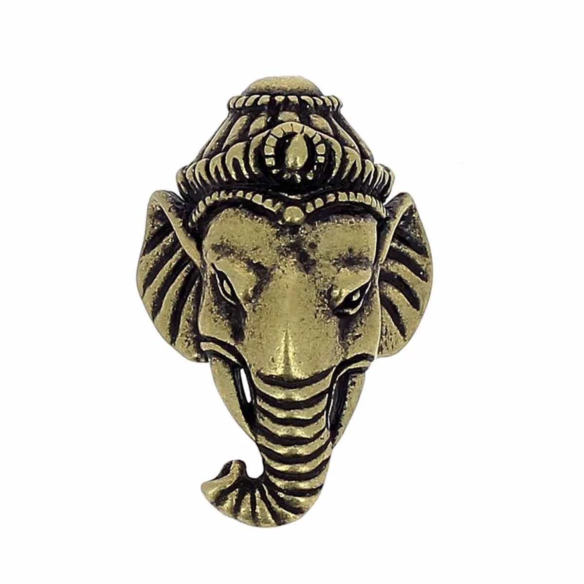 Concho à visser en laiton ÉLÉPHANT GANESH - 23x35mm