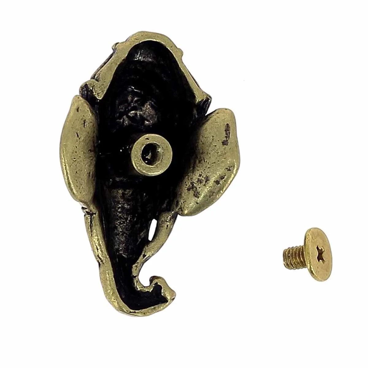 Concho à visser en laiton ÉLÉPHANT GANESH - 23x35mm - Image 2