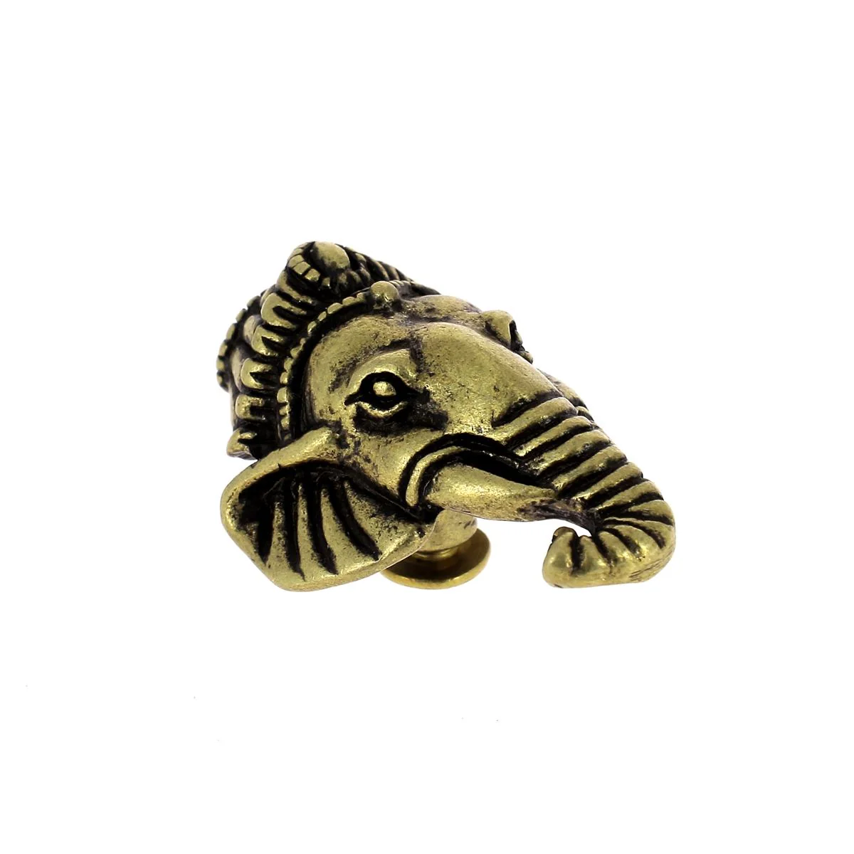 Concho à visser en laiton ÉLÉPHANT GANESH - 23x35mm - Image 3