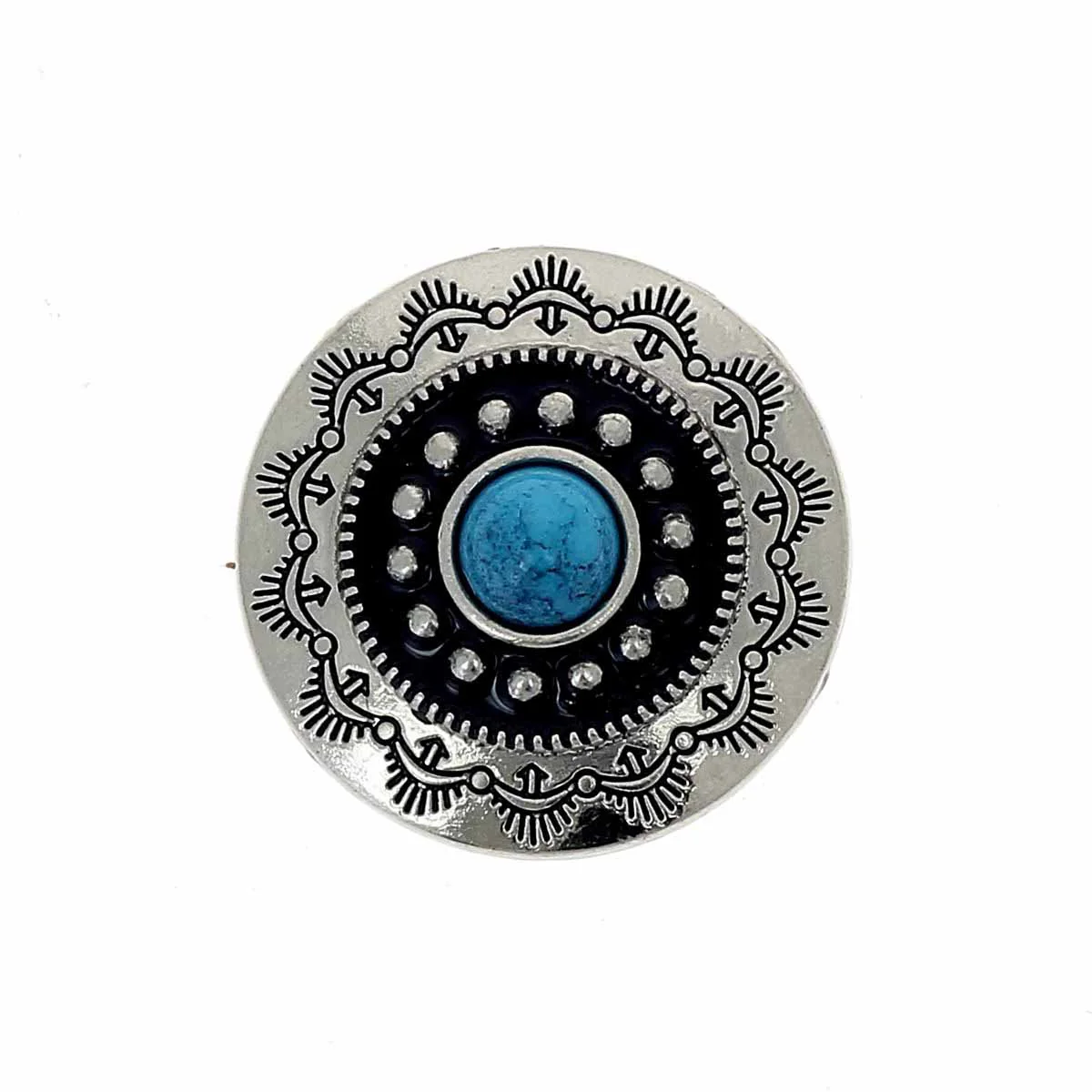 Concho à visser ROND Tiare - 30mm - NICKELÉ