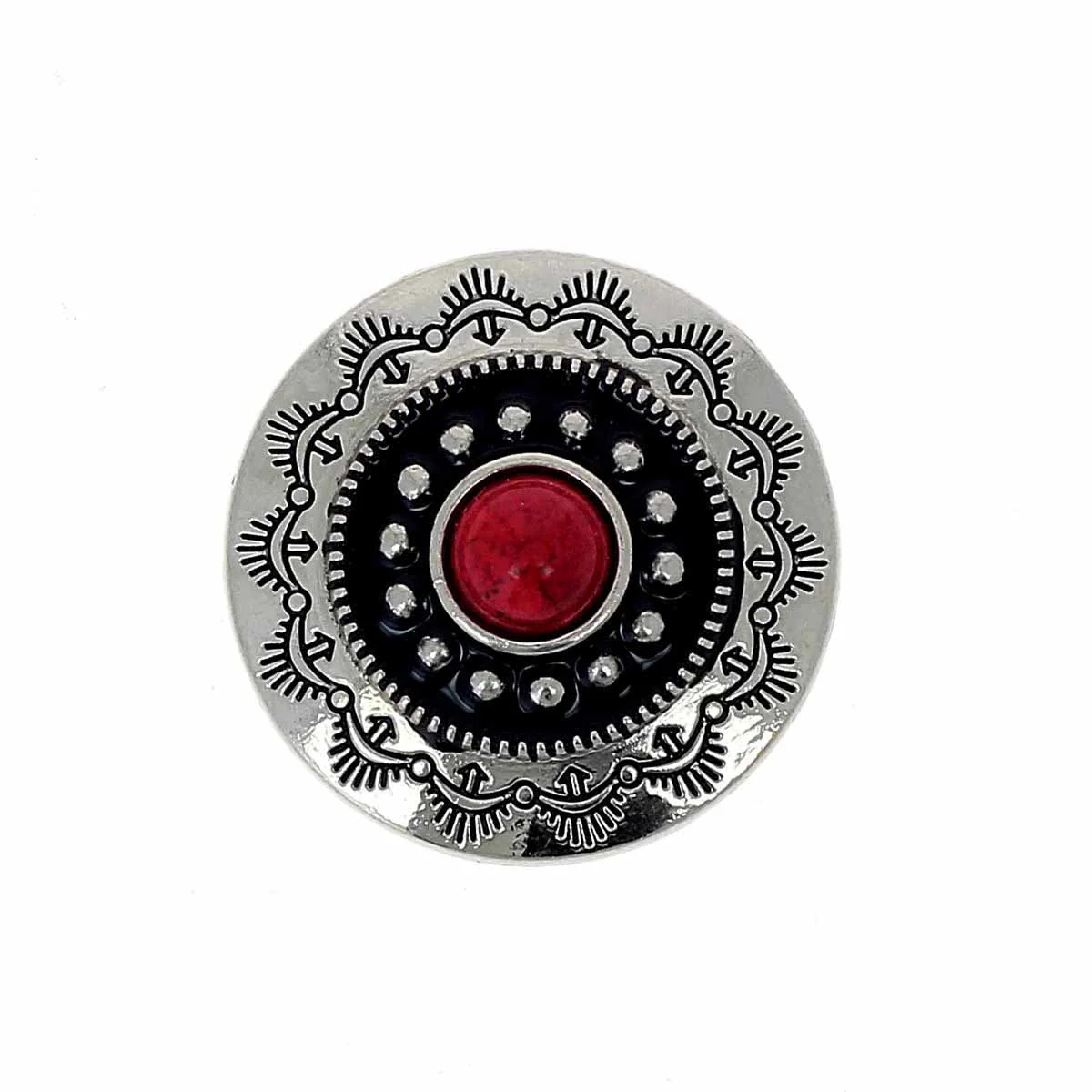 Concho à visser ROND Tiare - 30mm - NICKELÉ - Image 6