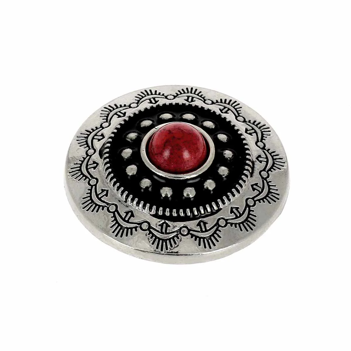 Concho à visser ROND Tiare - 30mm - NICKELÉ - Image 7