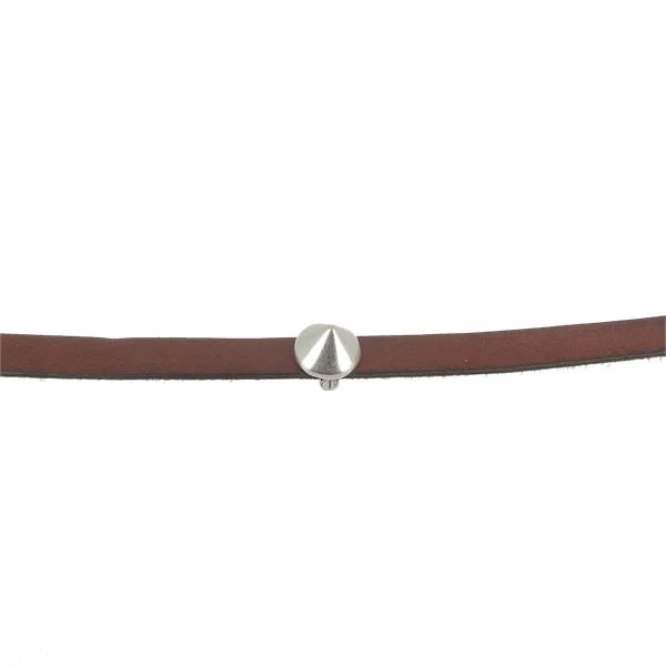 Coulissant CLOU CONIQUE - Lanière de 10 mm - ARGENT VIEILLI