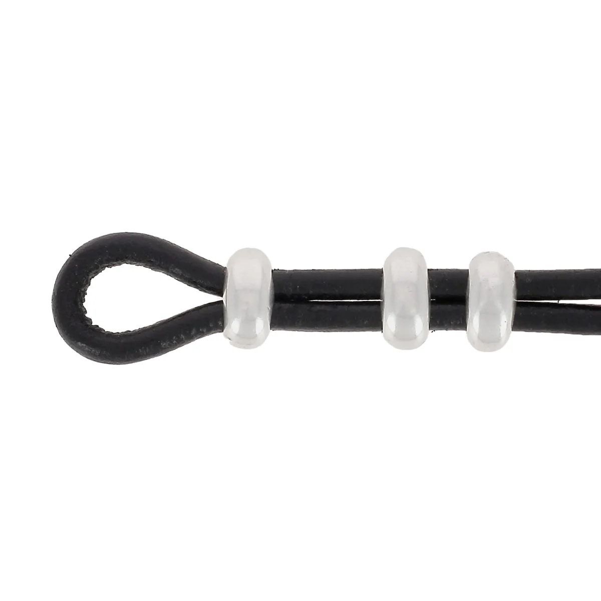 Coulissant fermoir bijou - PASSANT DOUBLE TROU - Lacet rond de 3mm - Image 3