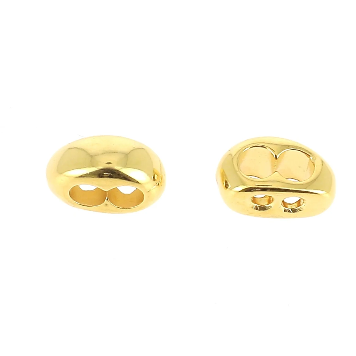 Coulissant fermoir bijou - PASSANT DOUBLE TROU - Lacet rond de 3mm - Image 4