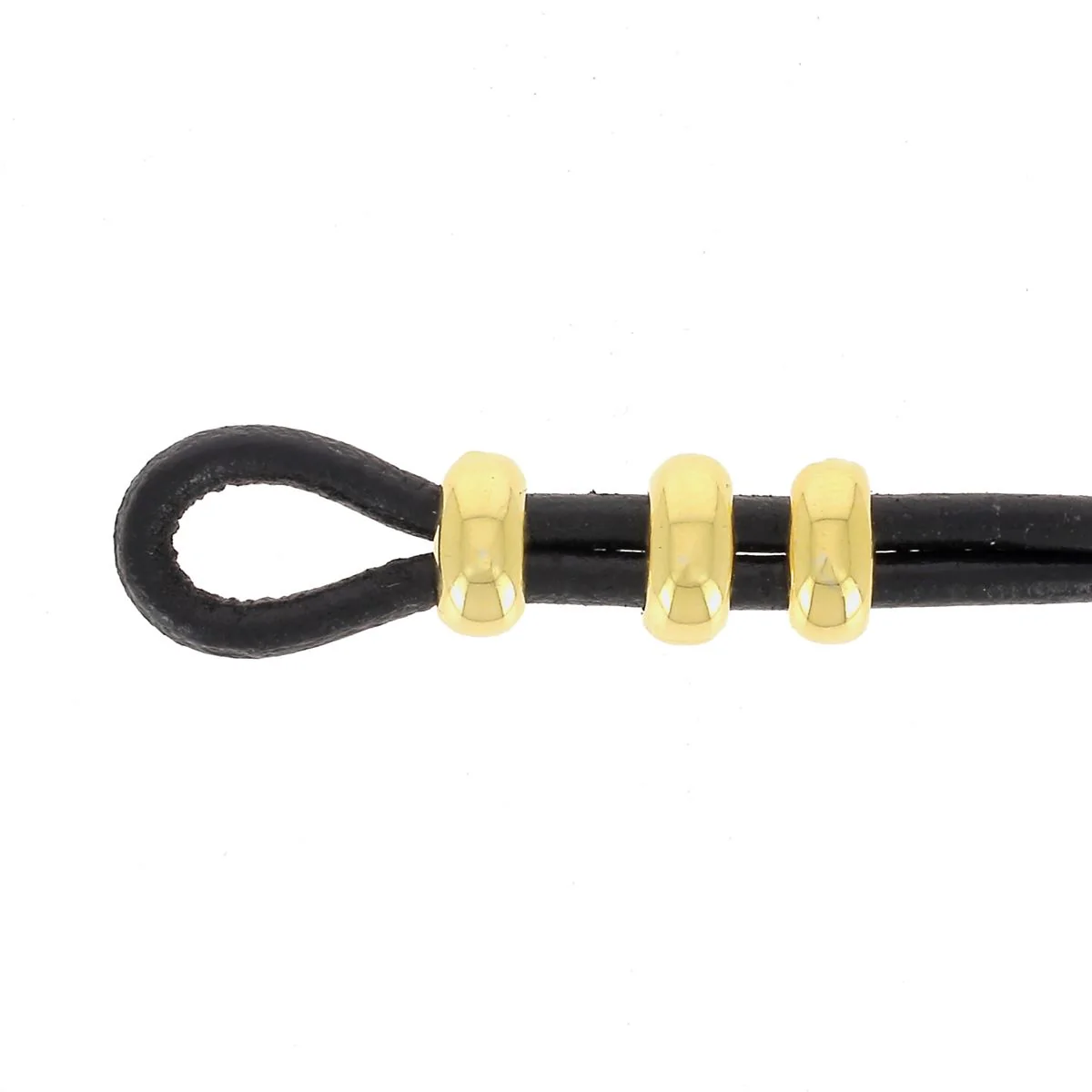 Coulissant fermoir bijou - PASSANT DOUBLE TROU - Lacet rond de 3mm - Image 5