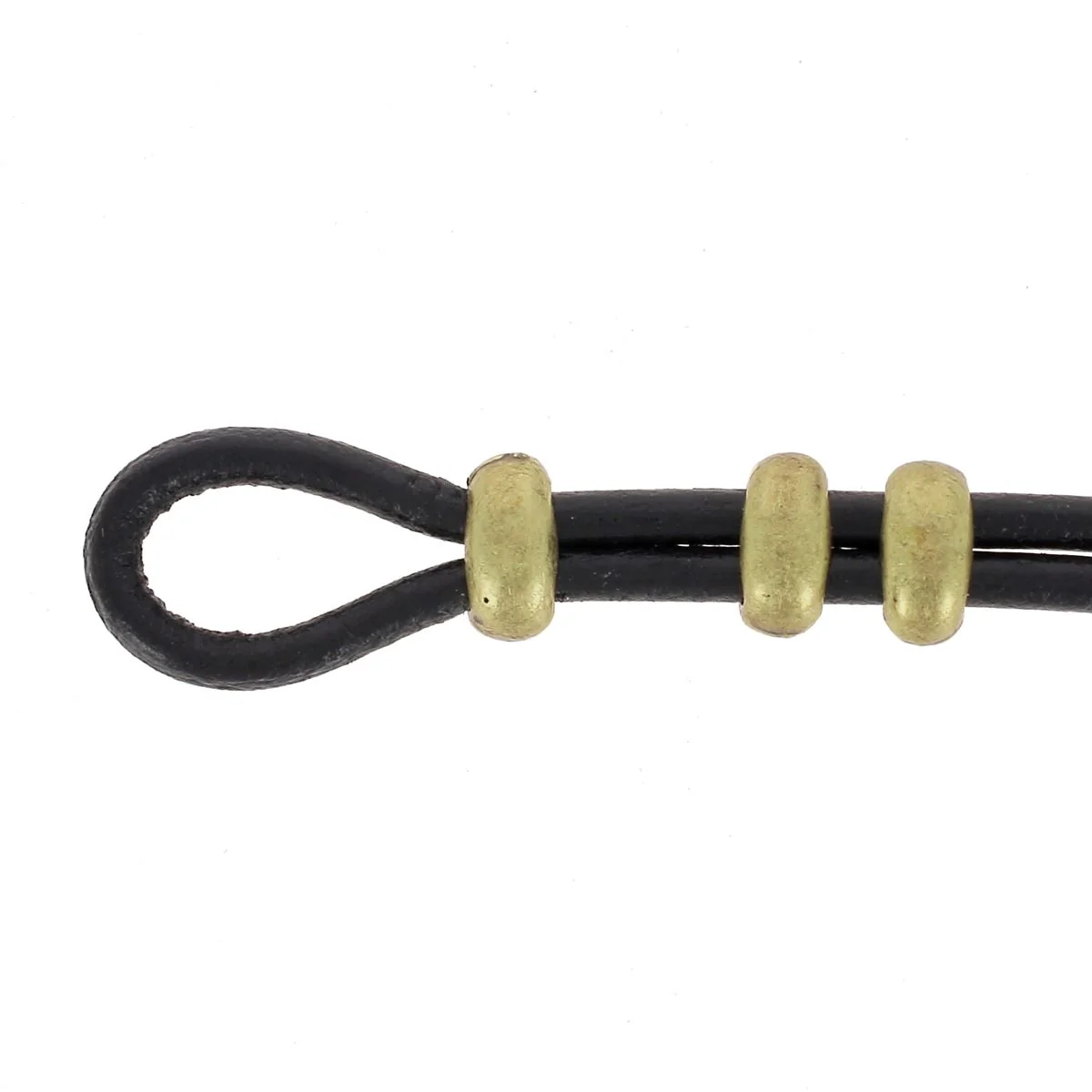 Coulissant fermoir bijou - PASSANT DOUBLE TROU - Lacet rond de 3mm - Image 7