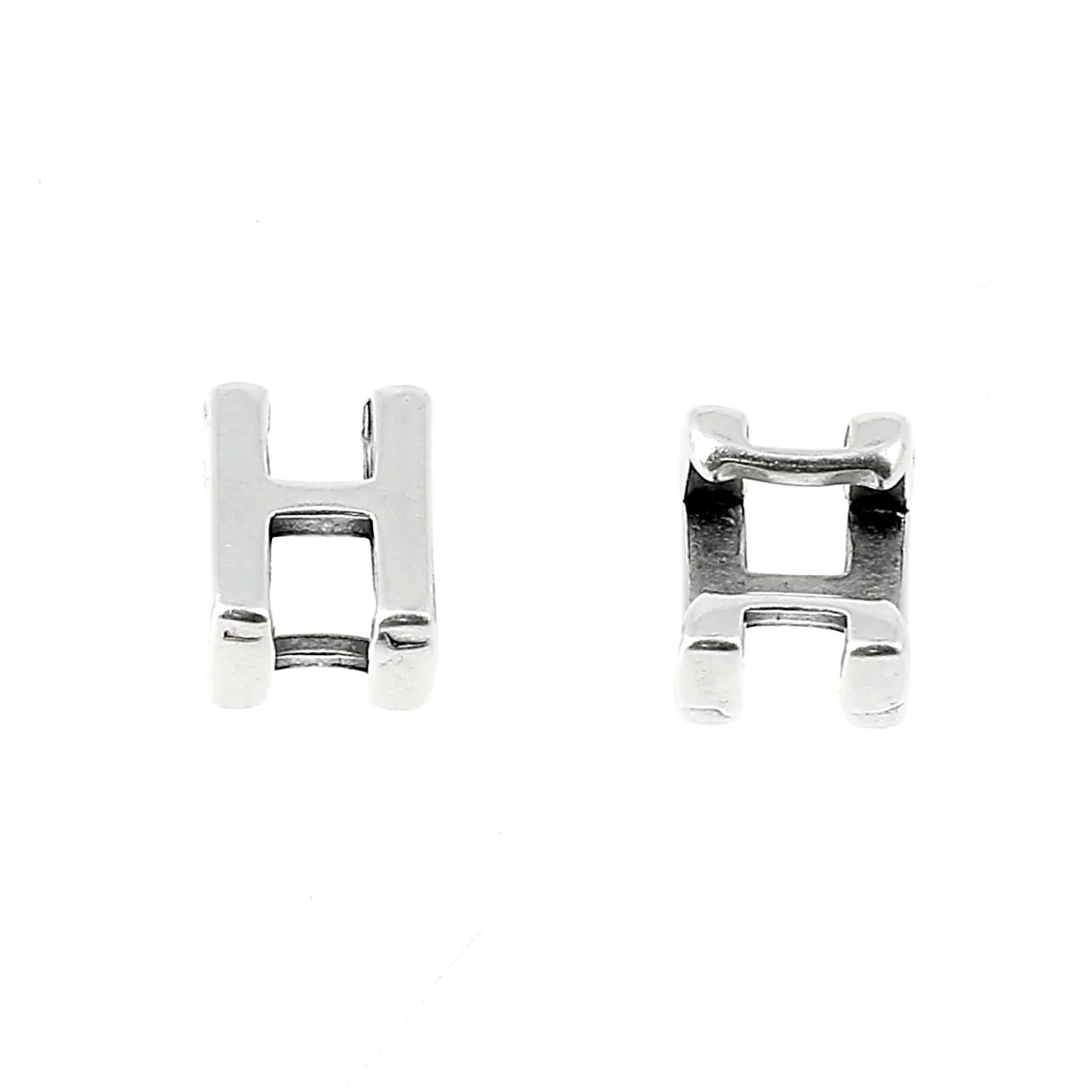 Coulissant à griffe LETTRE - Lacet 5 mm - ARGENT VIEILLI - Image 11