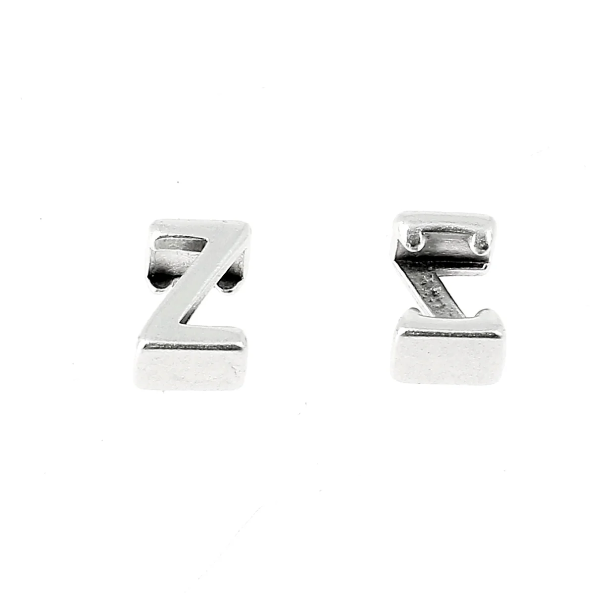 Coulissant à griffe LETTRE - Lacet 5 mm - ARGENT VIEILLI - Image 29