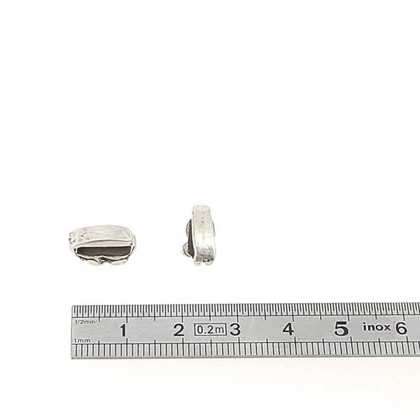 Coulissant NOEUD - Lanière de 10 mm - ARGENT VIEILLI - Image 2