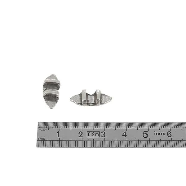 Coulissant PLUME - Lanière de 5 mm - ARGENT VIEILLI - Image 2