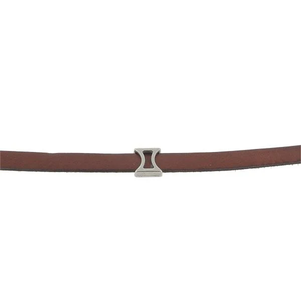 Coulissant SABLIER - Lanière de 10 mm - ARGENT VIEILLI