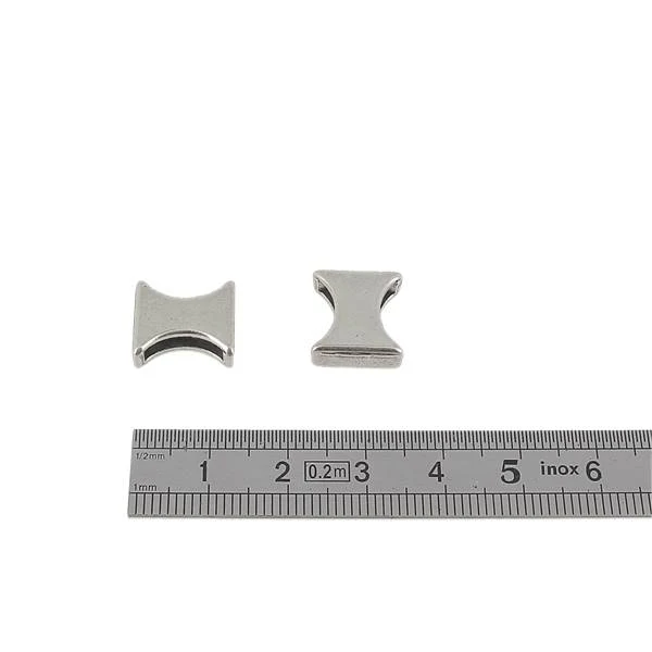 Coulissant SABLIER - Lanière de 10 mm - ARGENT VIEILLI - Image 2