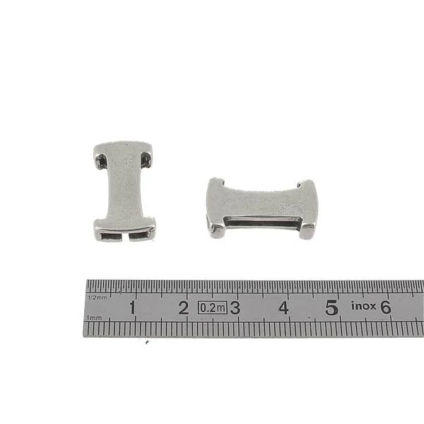 Coulissant SPARTACUS - Lanière de 10 mm - ARGENT VIEILLI - Image 2