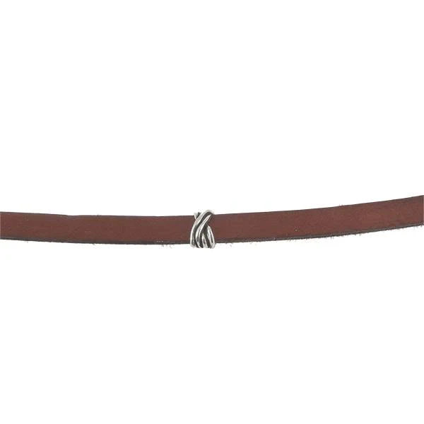 Coulissant TRESSE - Lanière de 10 mm - ARGENT VIEILLI