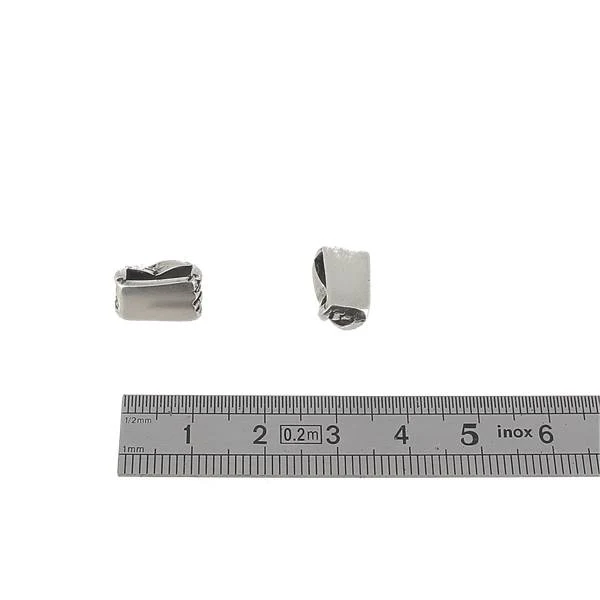 Coulissant TRESSE - Lanière de 10 mm - ARGENT VIEILLI - Image 2