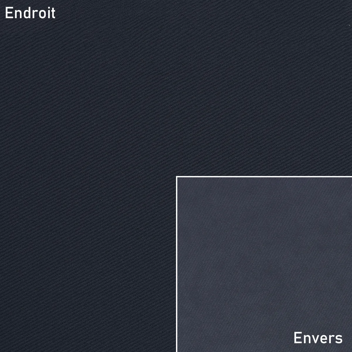 Coupon de tissu polyamide SERGÉ pour doublure - BLEU MARINE - 0,50x1,45m - Image 3