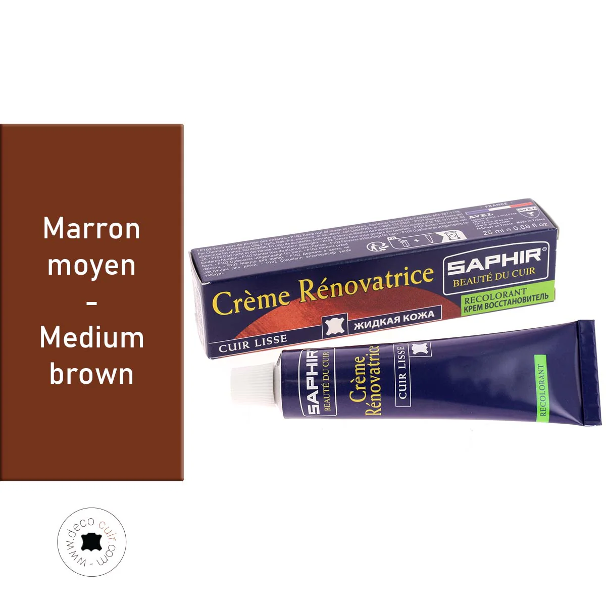 Crème rénovatrice recolorante 25 ml Saphir - MARRON MOYEN 37