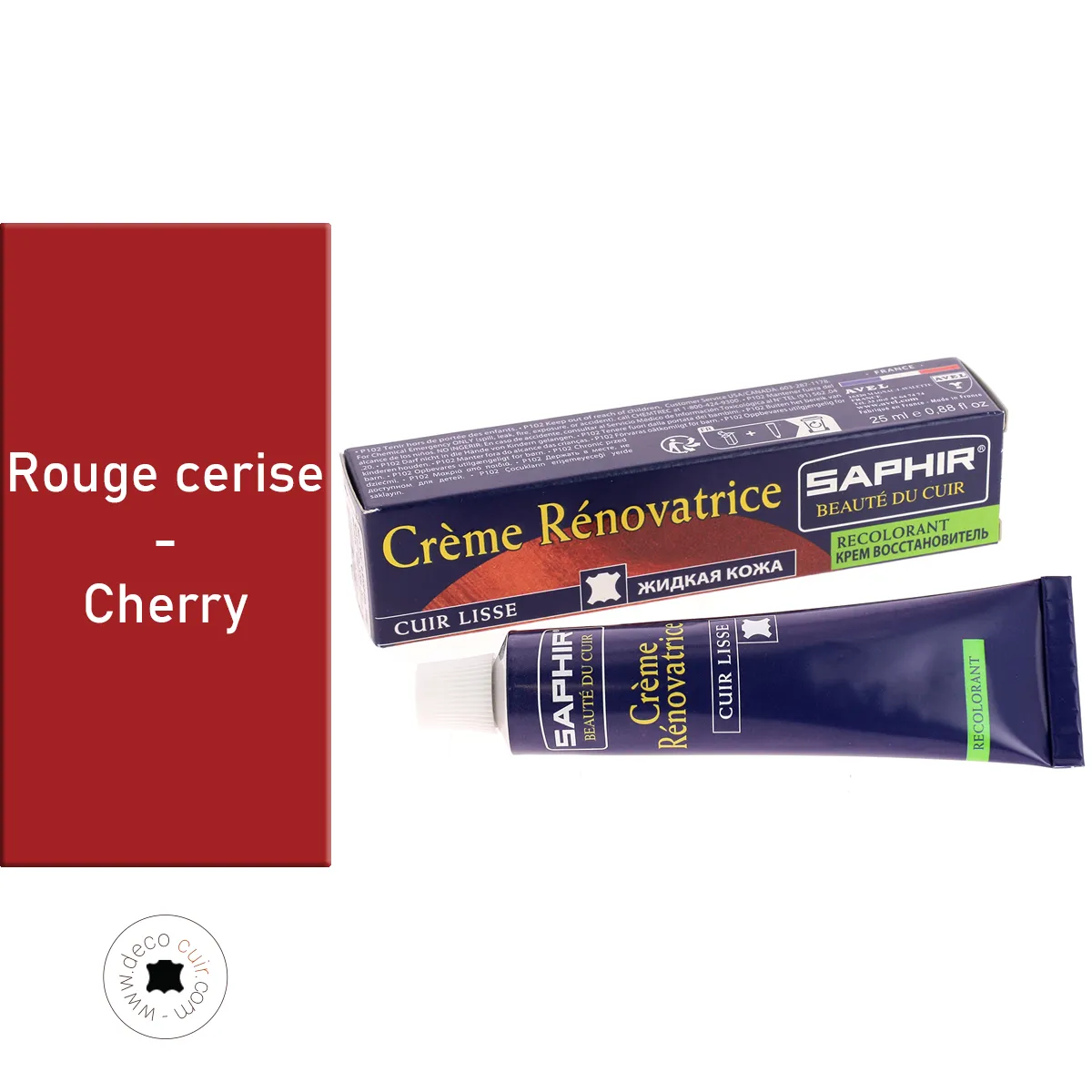 Crème rénovatrice recolorante 25 ml Saphir - ROUGE CERISE 89
