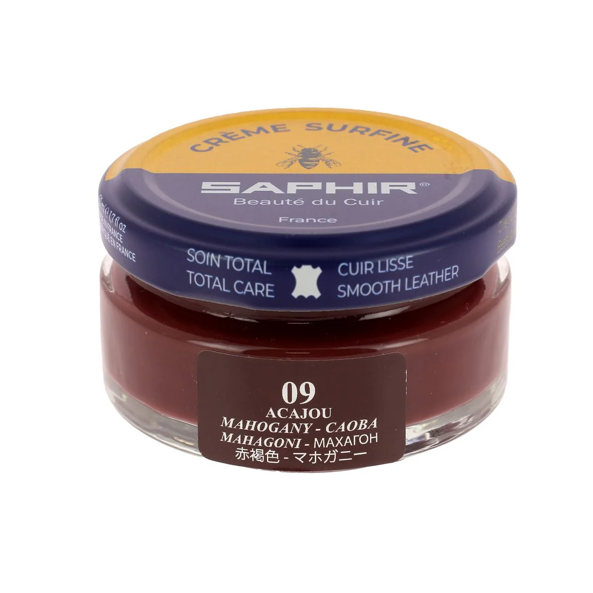 Crème cuir Surfine 50ml Saphir - ACAJOU 09