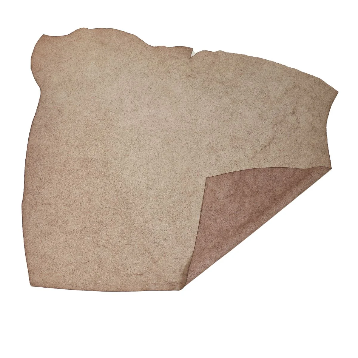 Croûte de cuir de veau - Velours effet tissé - MARRON M12 - Image 3
