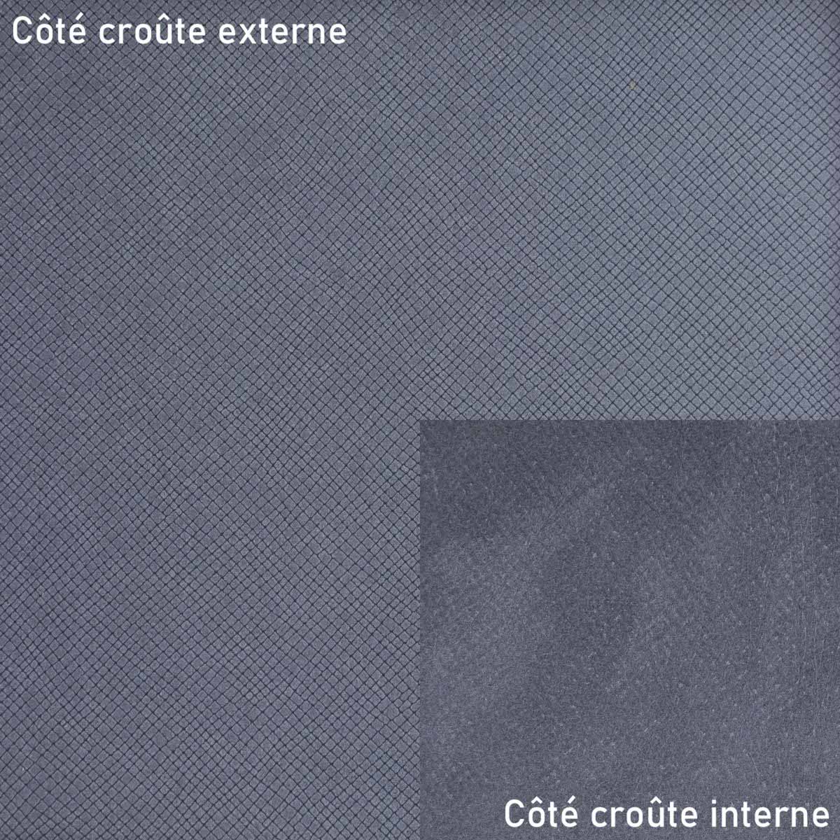 Croûte de cuir de veau - Velours grain croisé - BLEU M14 - Image 2