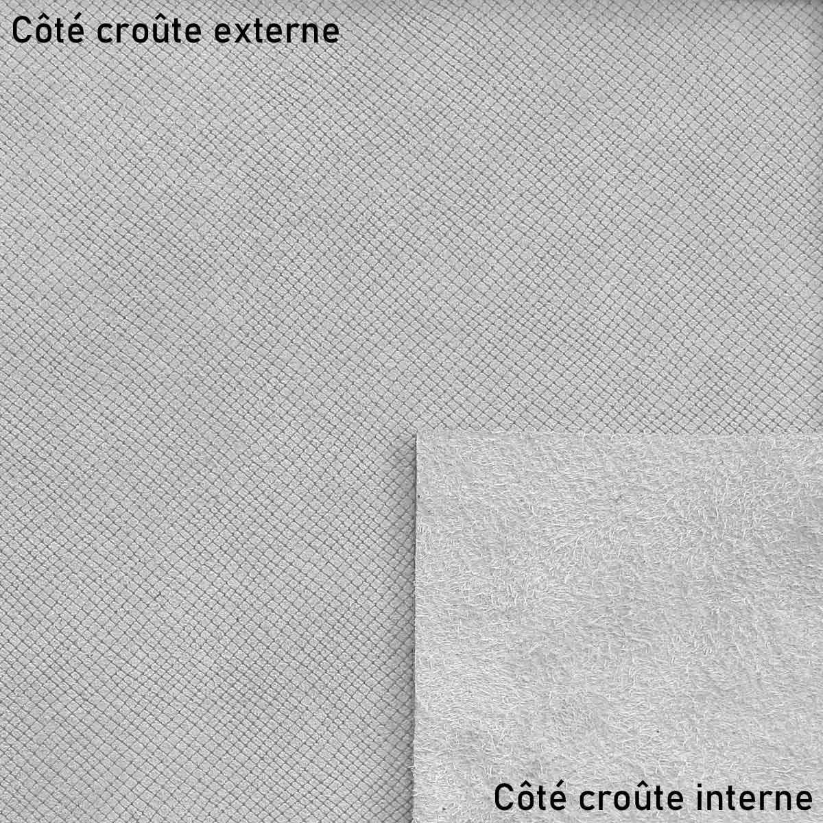 Croûte de cuir de veau - Velours grain croisé - GRIS M18 - Image 2
