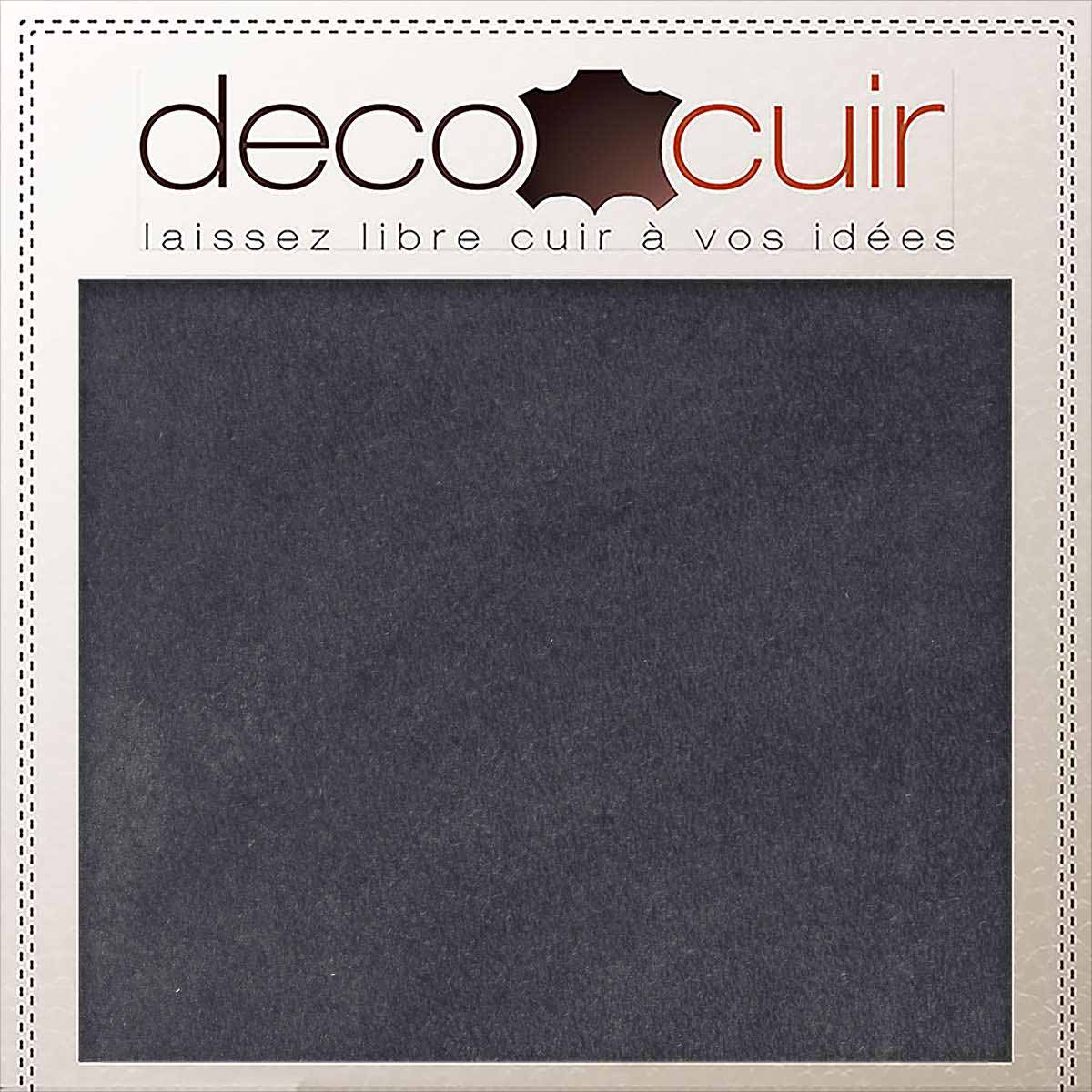 Croûte de cuir de veau - Velours - GRIS ANTHRACITE G35 - Image 3