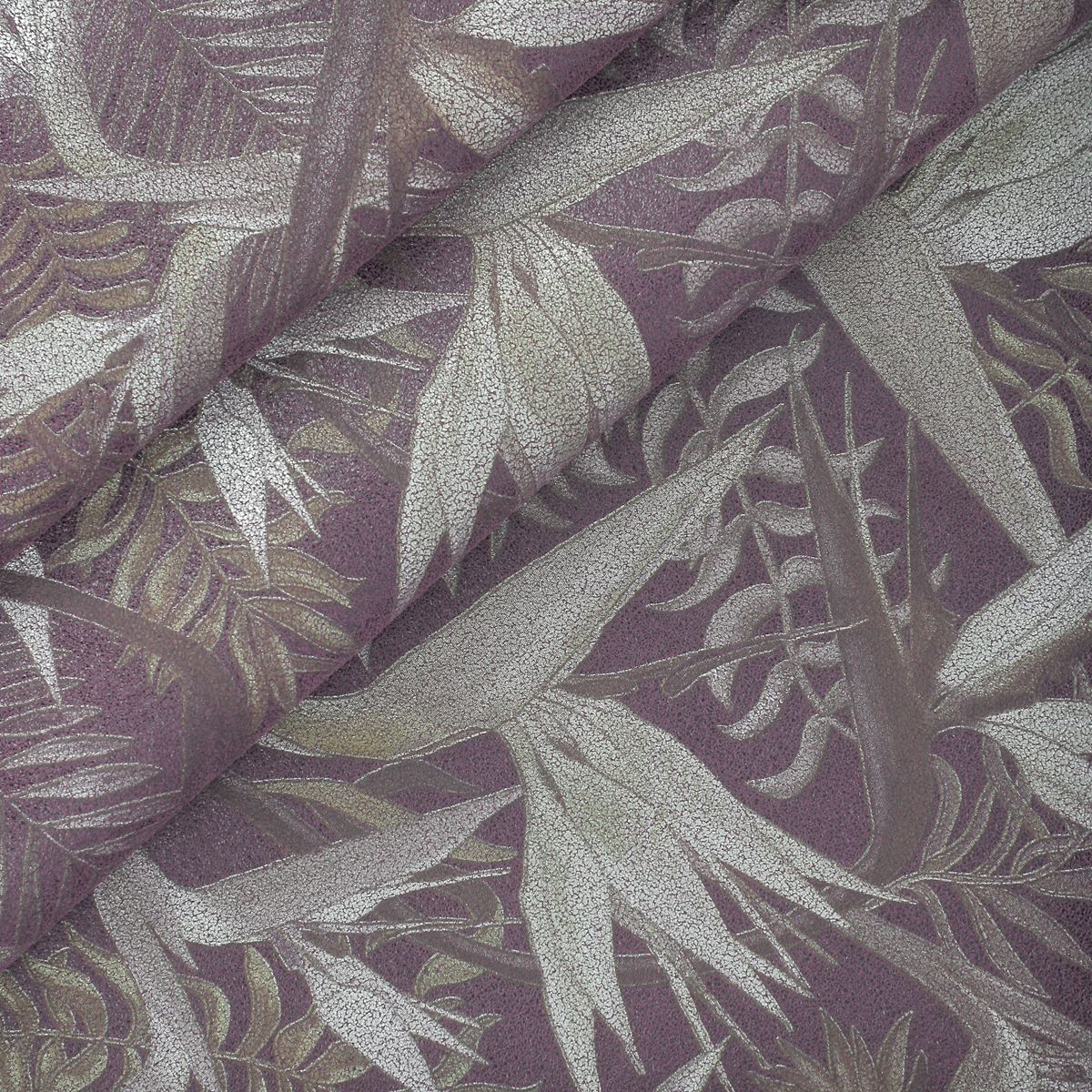 Croûte de cuir de veau - Velours oiseaux du paradis - VIOLET O69 - Image 2