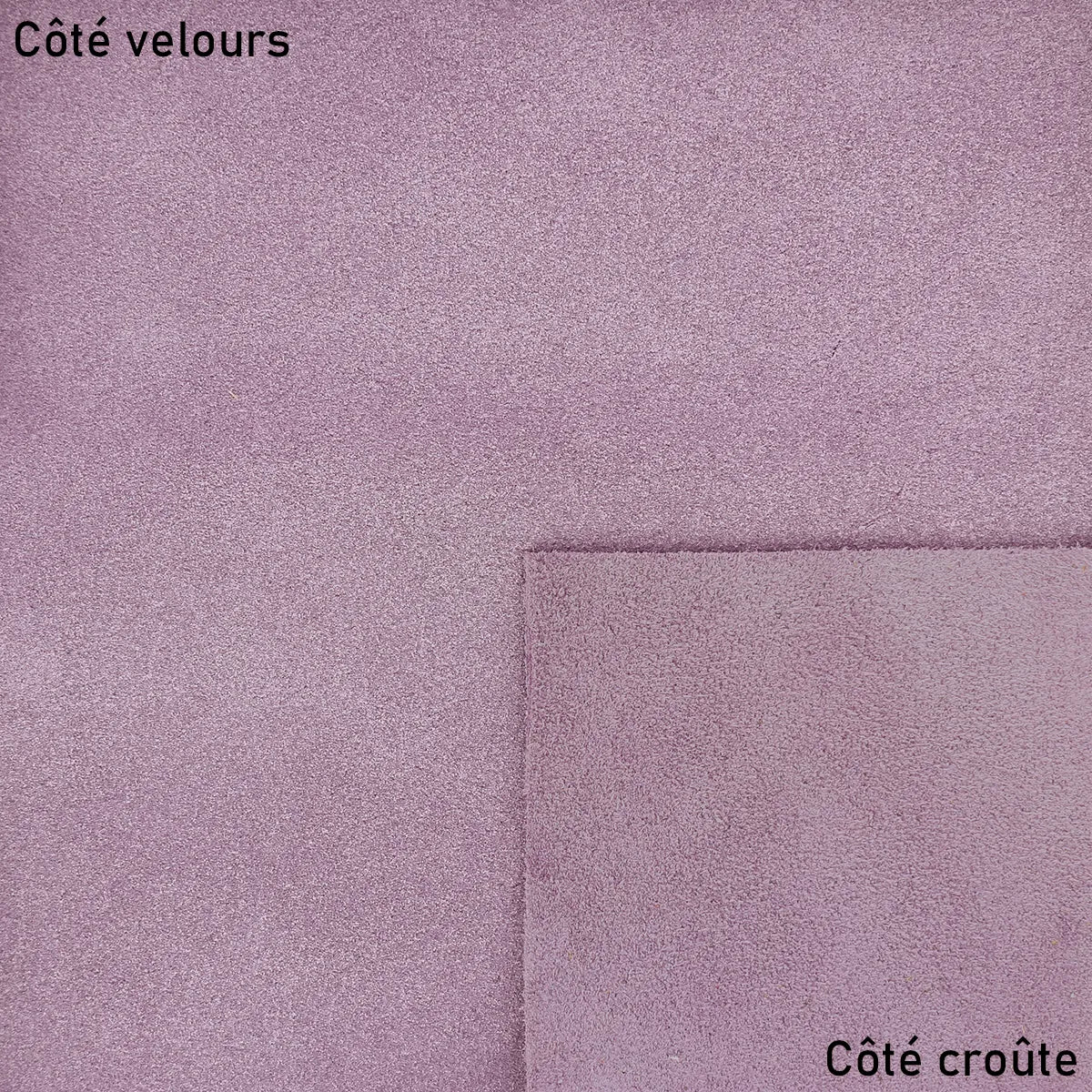 Croûte de cuir de veau velours - LAVANDE T87 - Image 2