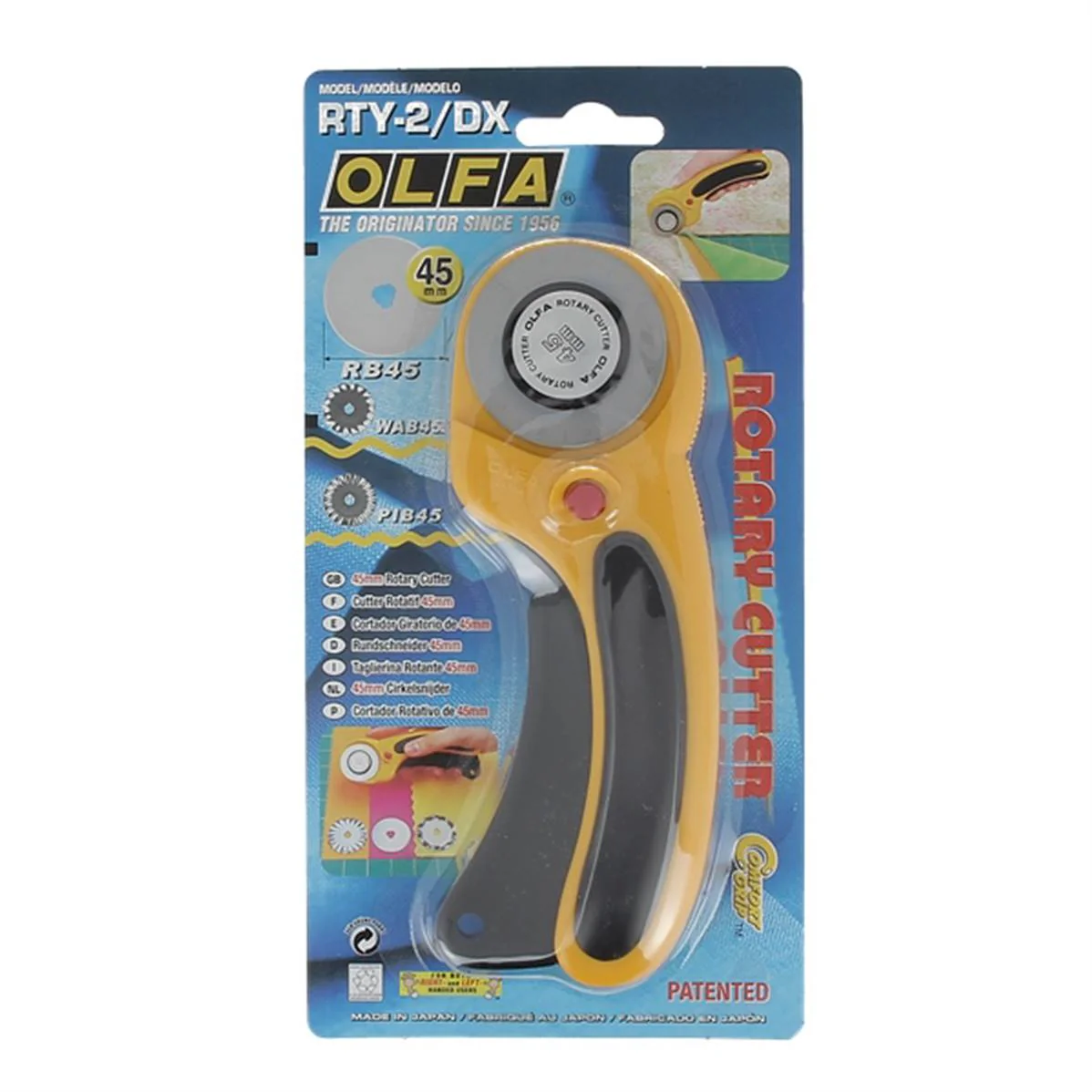 Cutter rotatif OLFA - diamètre 45 mm - RTY-2D/X avec système de vérouillage - Image 2