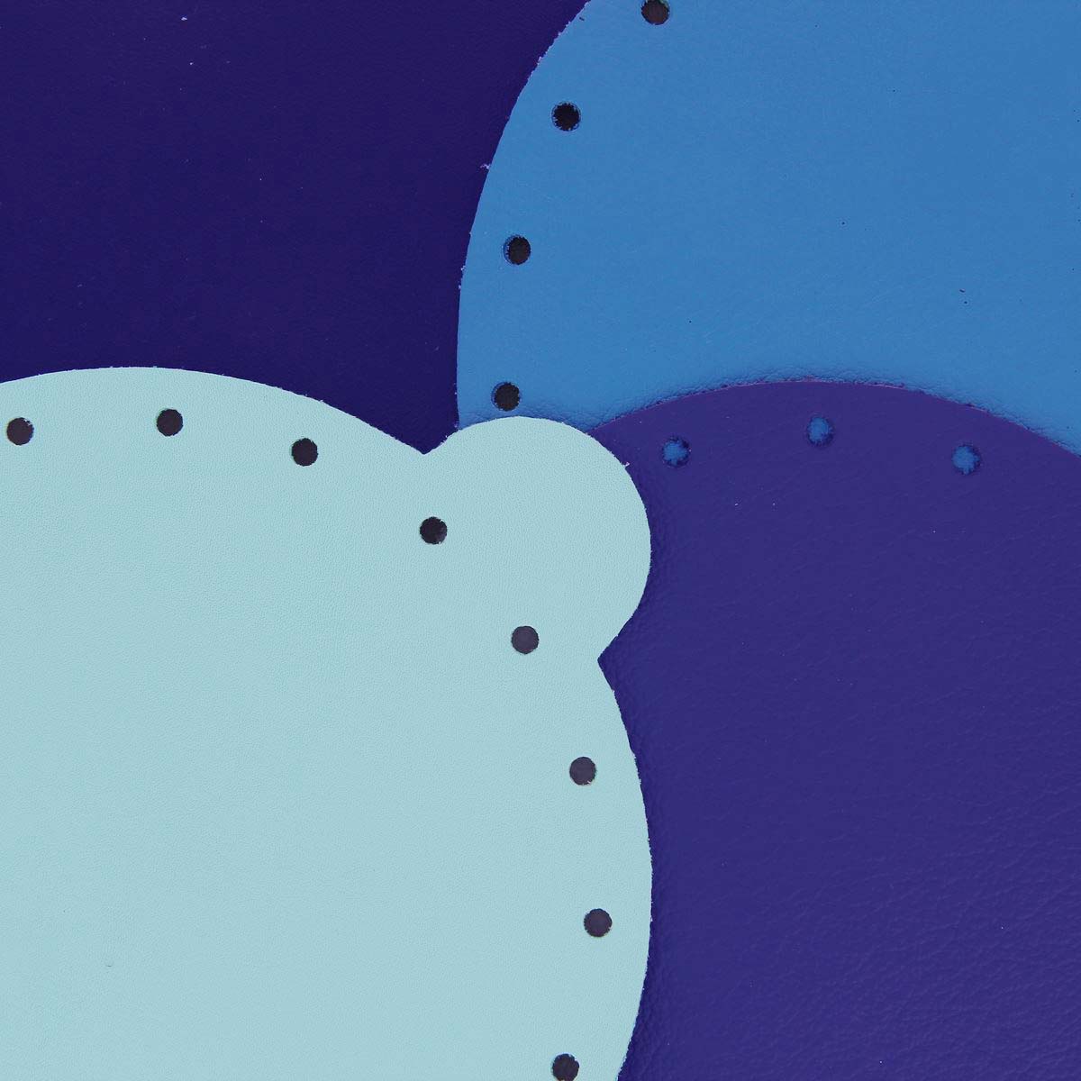 Découpe pour bourse en cuir - BLEU - Image 3