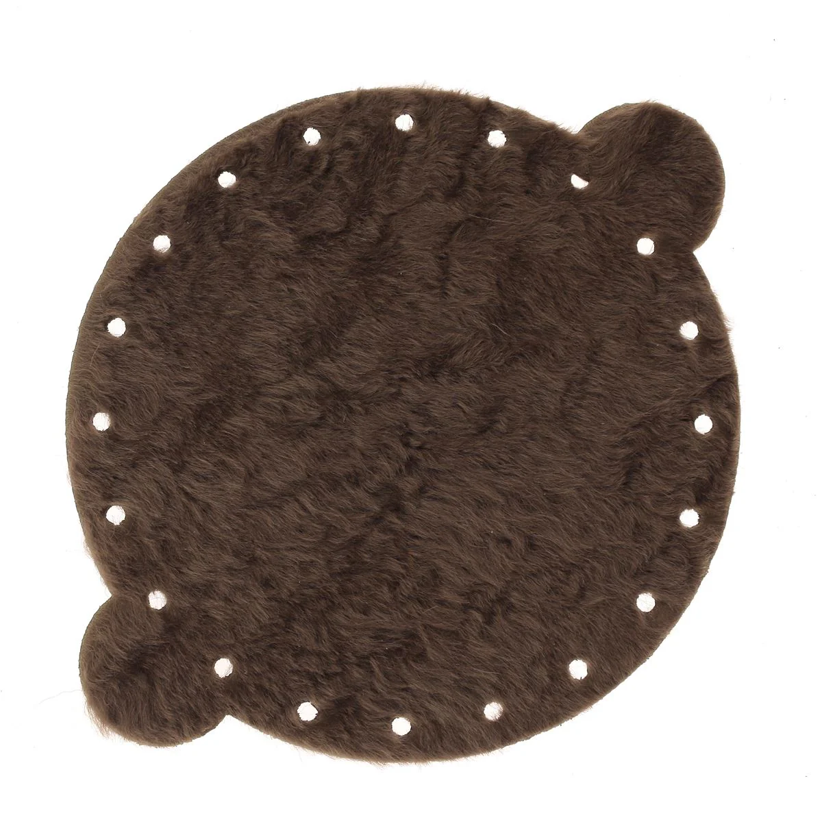 Découpe pour bourse en cuir lainé - MARRON FONCÉ