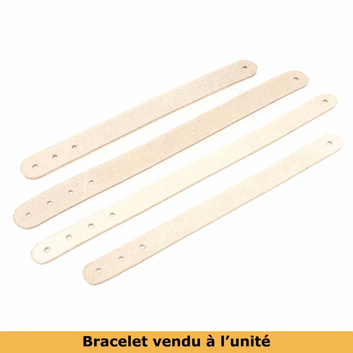 Découpe pour BRACELET en cuir naturel à personnaliser - taille ADULTE 24,5 x 2 cm - Image 4