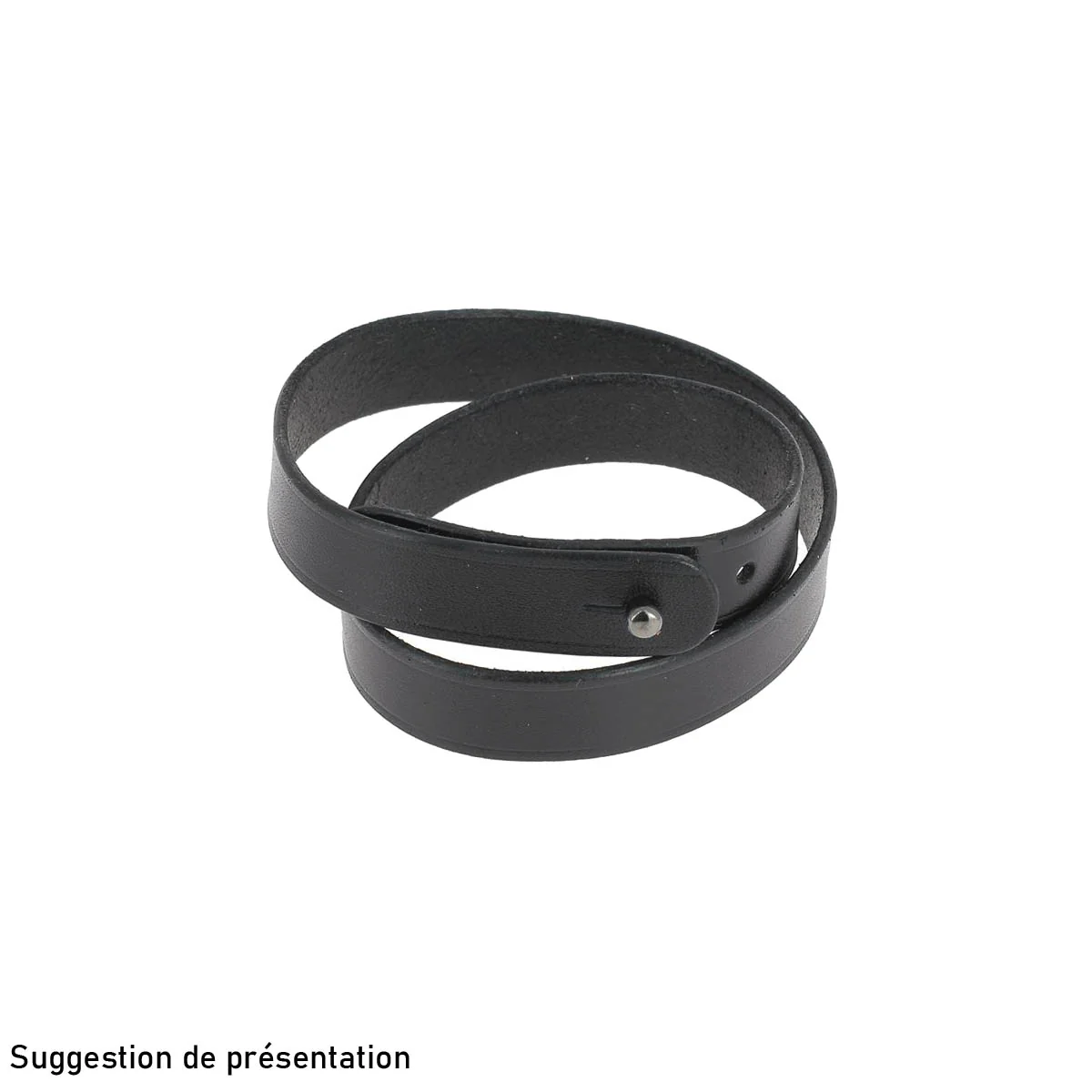 Découpe pour BRACELET double en cuir SAUVAGE à personnaliser - taille ADULTE 44 x 1,5 cm - Image 6