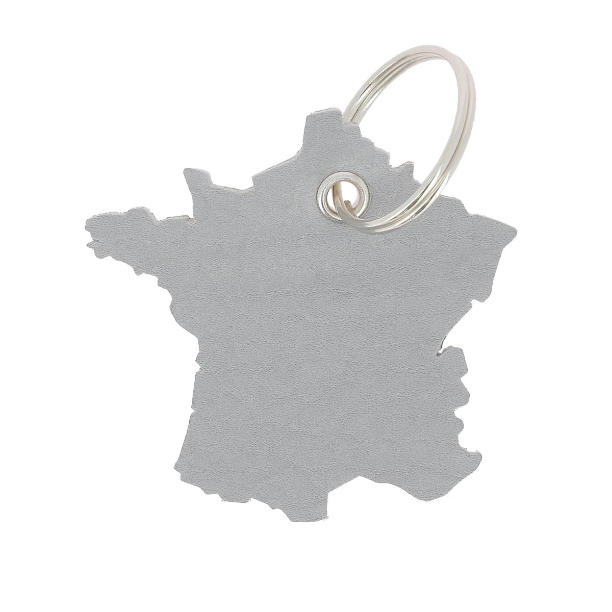 Découpe CARTE DE FRANCE pour porte clés en cuir - GRIS - Image 2