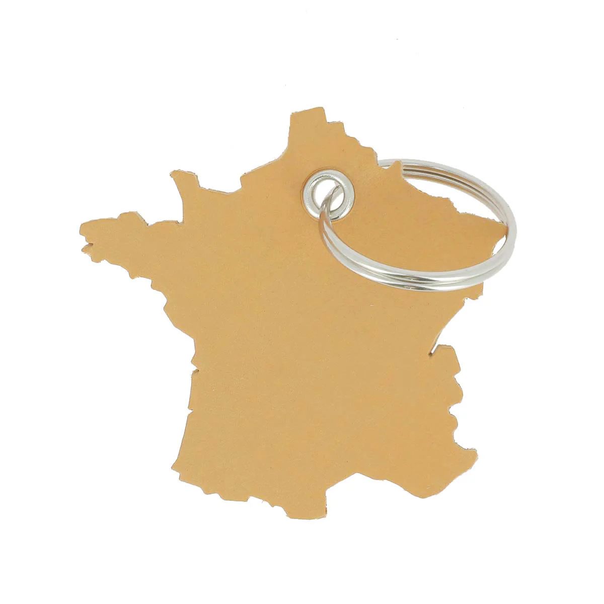 Découpe CARTE DE FRANCE pour porte clés en cuir - MIEL - Image 3