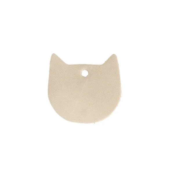 Découpe GRAND CHAT pour porte clés en cuir naturel à personnaliser