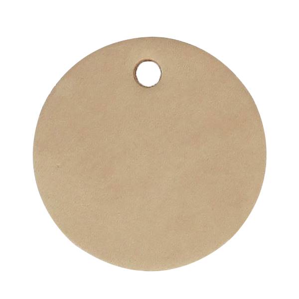 Découpe ROND 5cm pour porte clés en cuir naturel à personnaliser