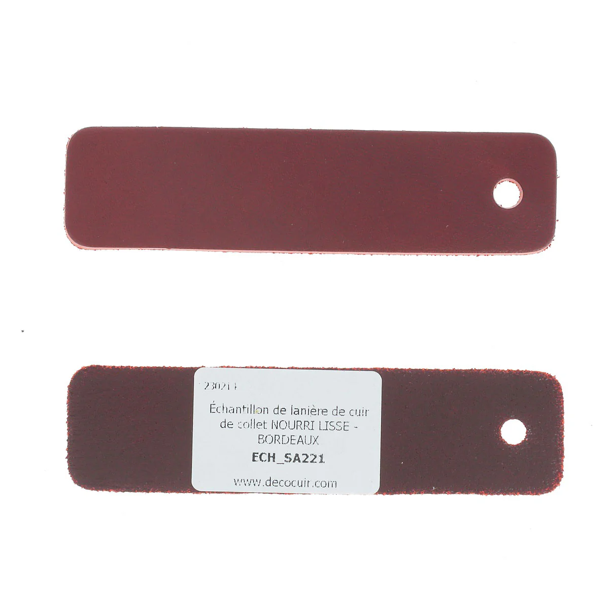 Échantillon de lanière de cuir de collet NOURRI LISSE - Image 2