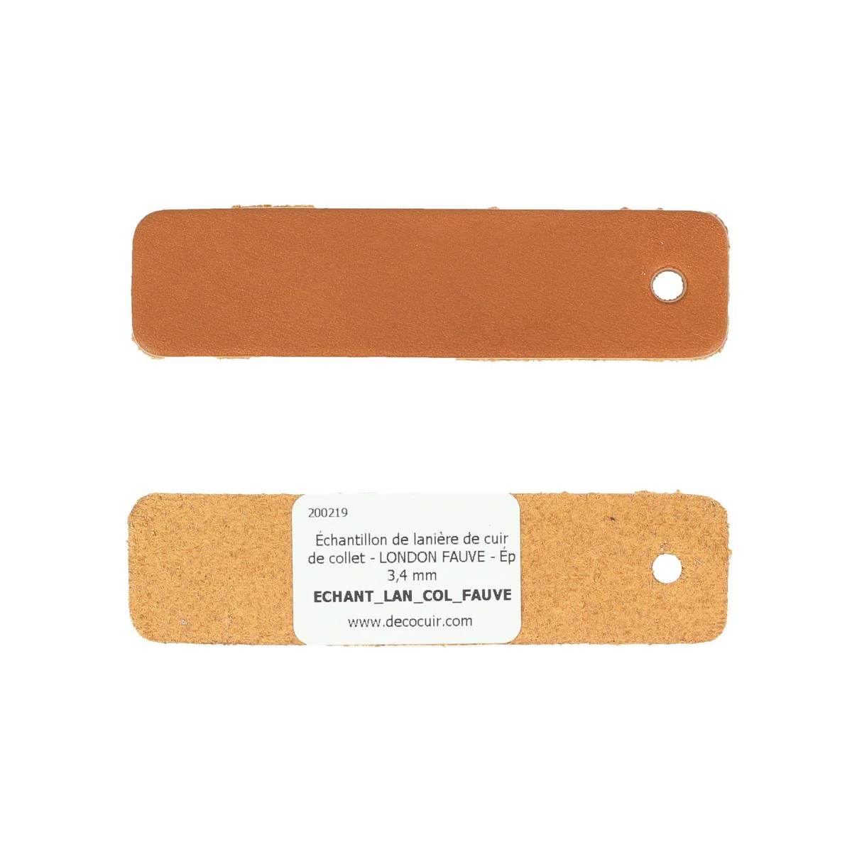 Échantillon de lanière de cuir de collet - Image 4