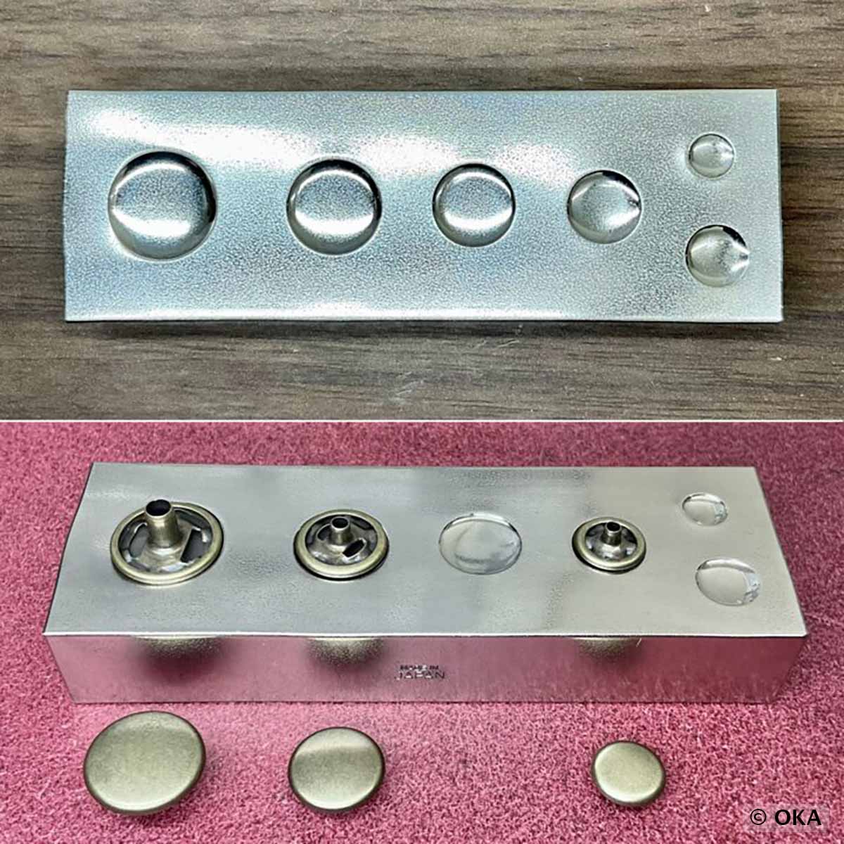 Enclume 6 alvéoles pour pose de rivets et boutons pression - Oka - Image 2