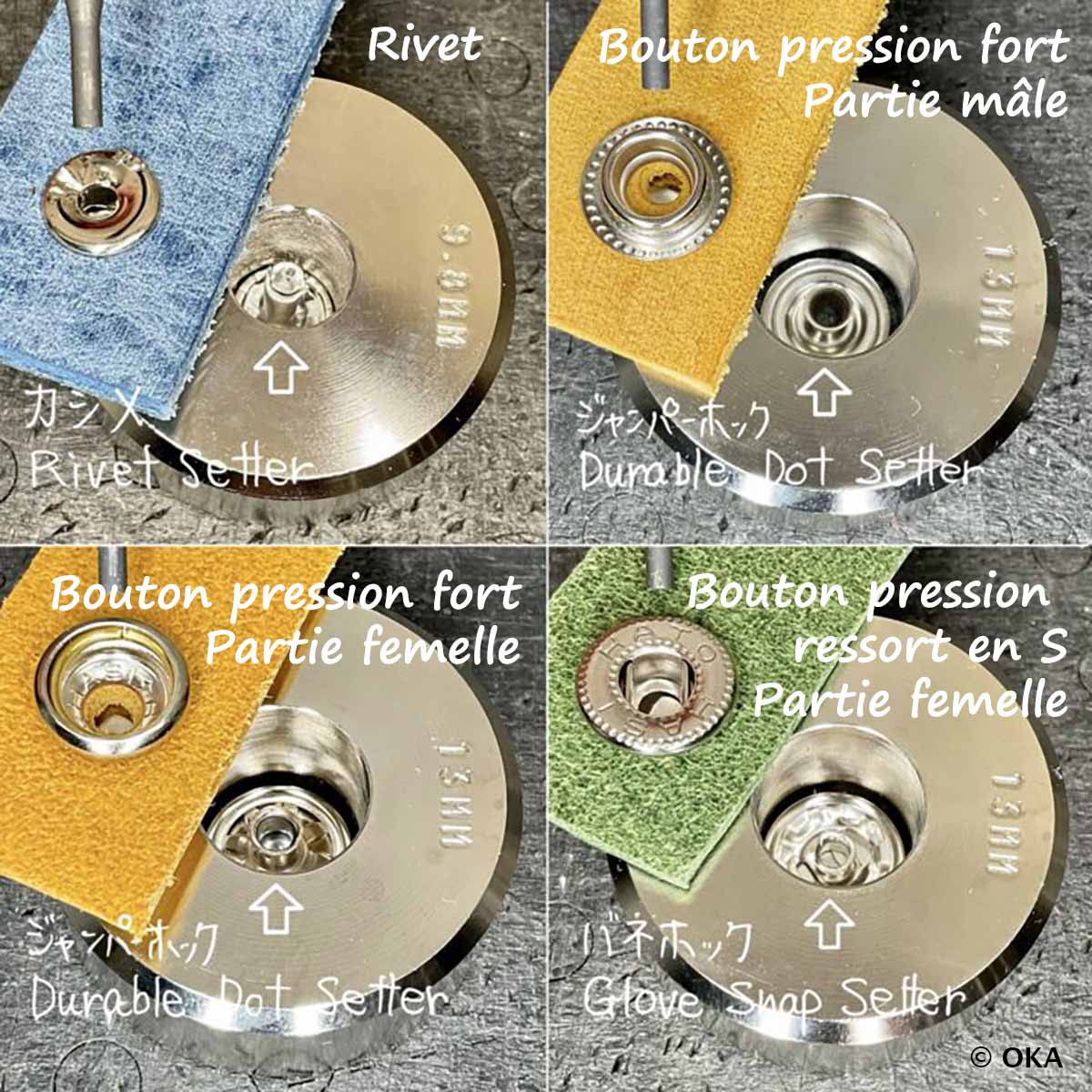 Enclume pour retirer les boutons pression et rivets - Oka - Image 3