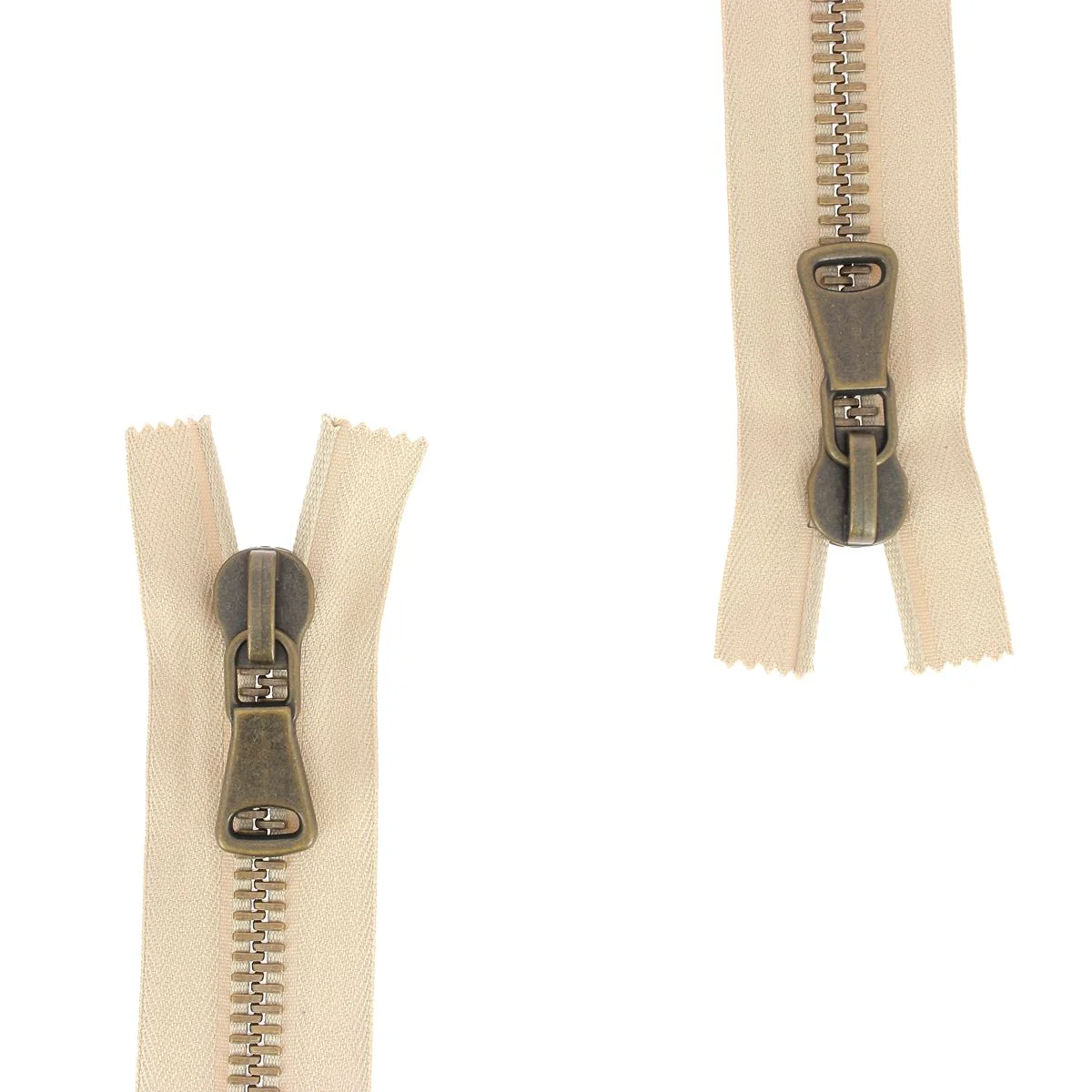 Fermeture à glissière double curseur MÉTAL 8mm - SUPRA - Laiton vieilli - Image 5